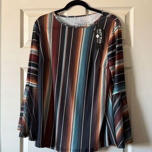 Crazy Train Multicolor Striped Blouse